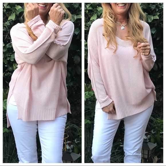 Smashing the Crazies! Blush Hi Lo Sweater - Picture 7 of 8
